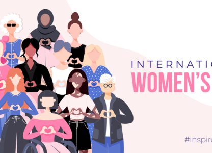 International Women's Day banner, poster. Inspire inclusion campagne. Group of women in different ethnicity, age, body type, abilities, hair color and more. Vector illustration in flat style.